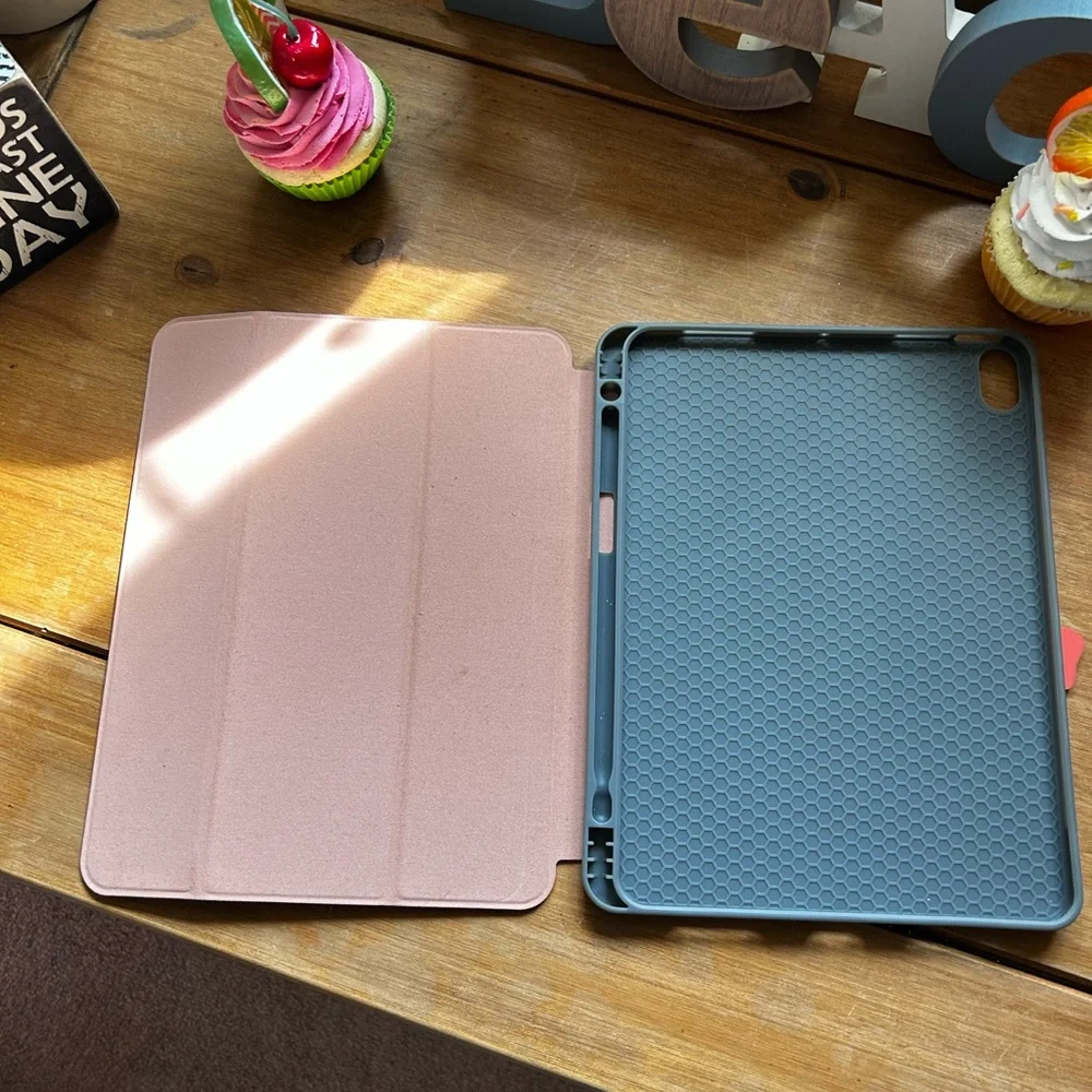 Case for iPad Air 4, 4th Generation 10.9”2020 w/pencil holder -Sparkly Rose Gold